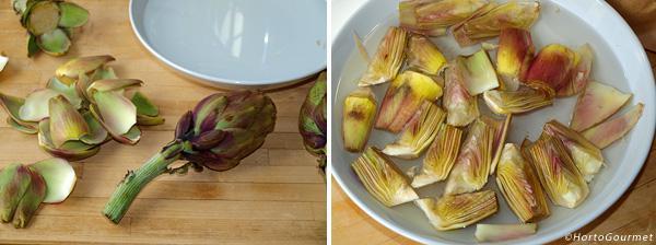Alcachofas peladas