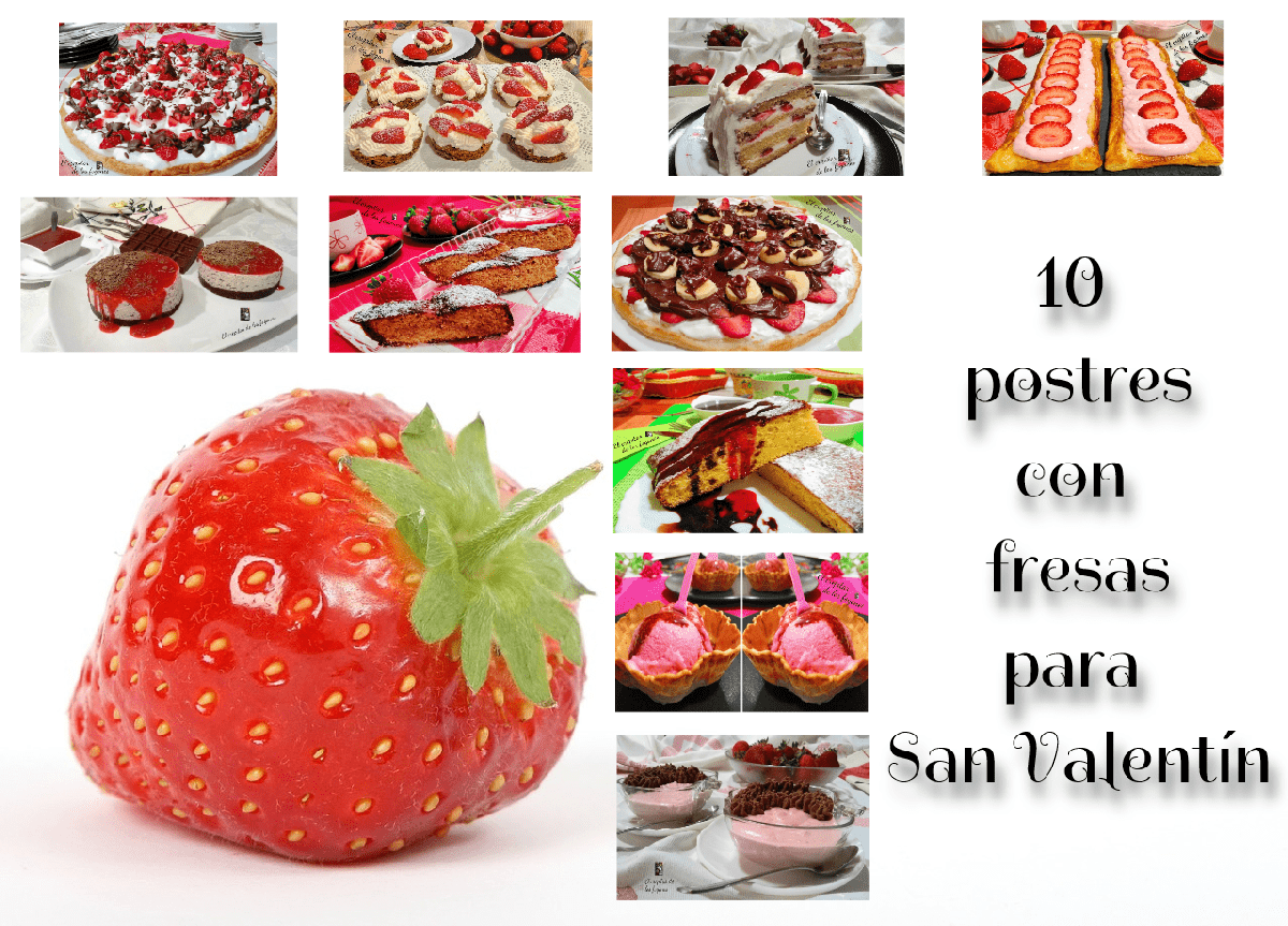 postres con fresas