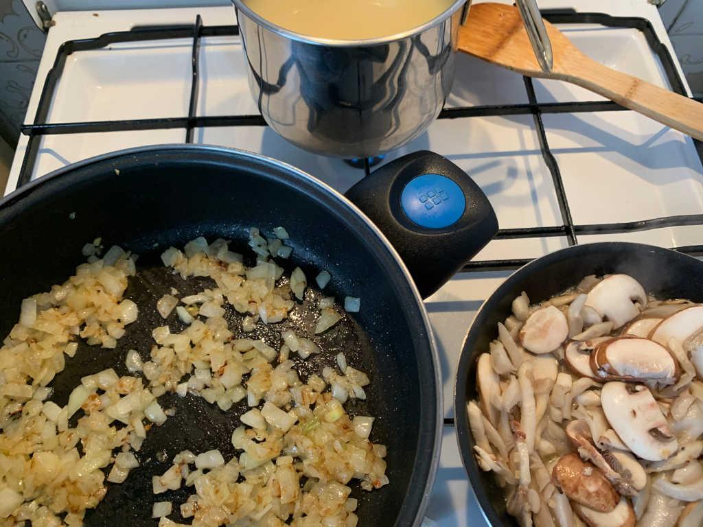 Preparación del Risotto de setas