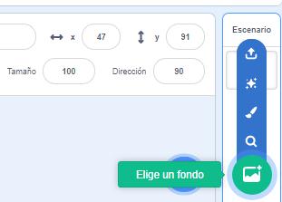 Establecer una imagen de fondo en Scratch
