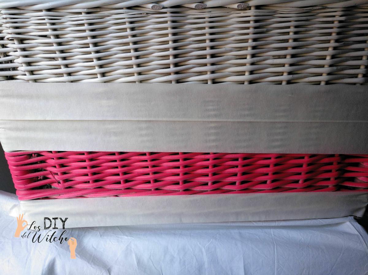 decorar baul de mimbre