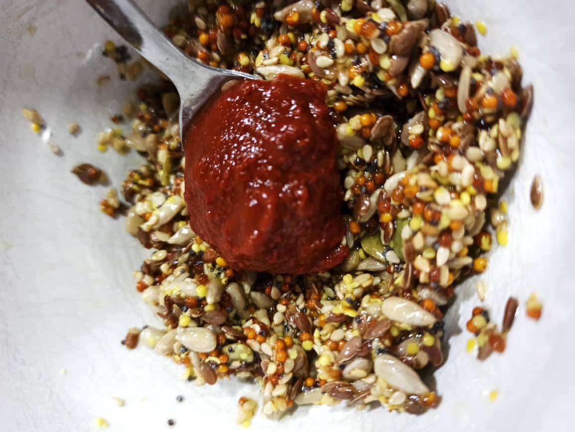 semillas y pimiento choricero