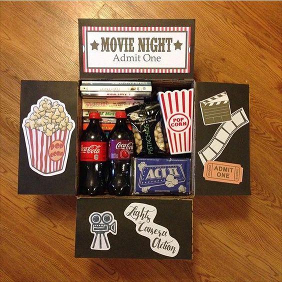 Caja regalo cine. Vía Pinterest.