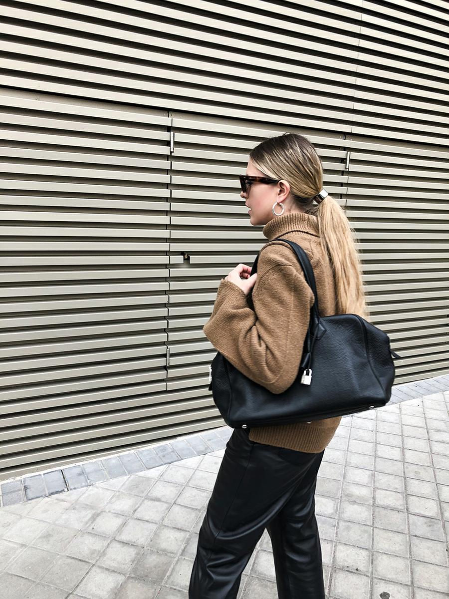 Trini | Celine sweater Max Mara leather pants