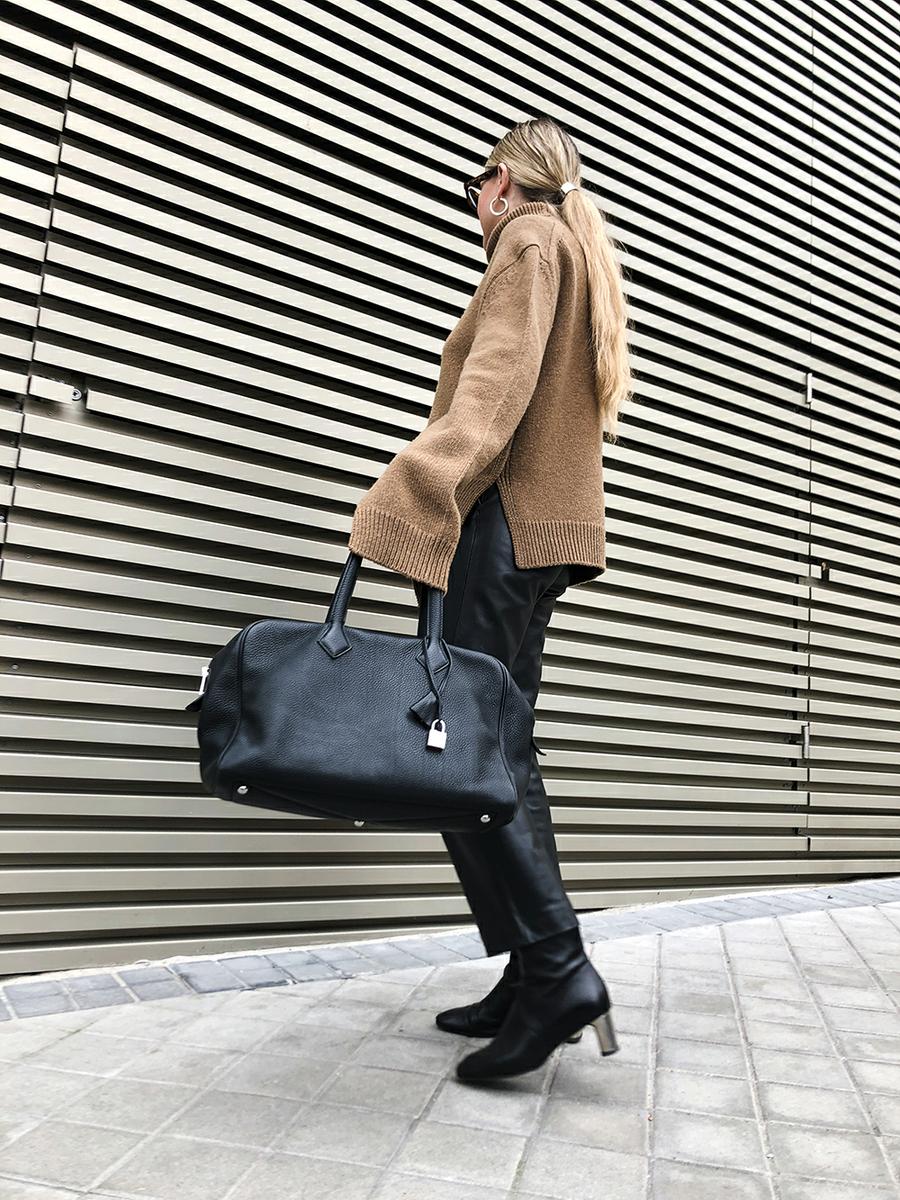 Trini | Celine sweater Max Mara leather pants