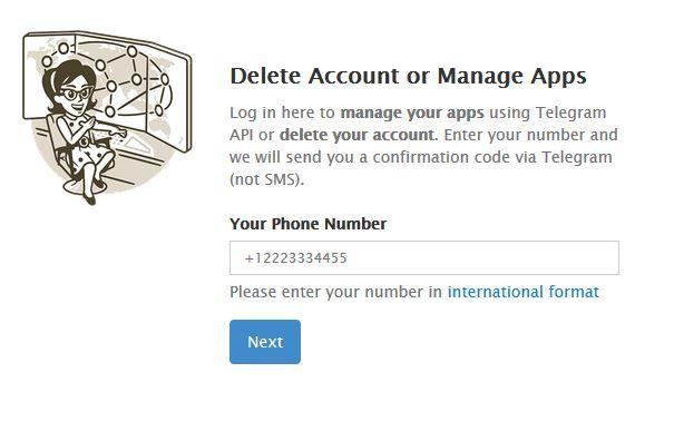 Eliminar Cuenta Telegram
