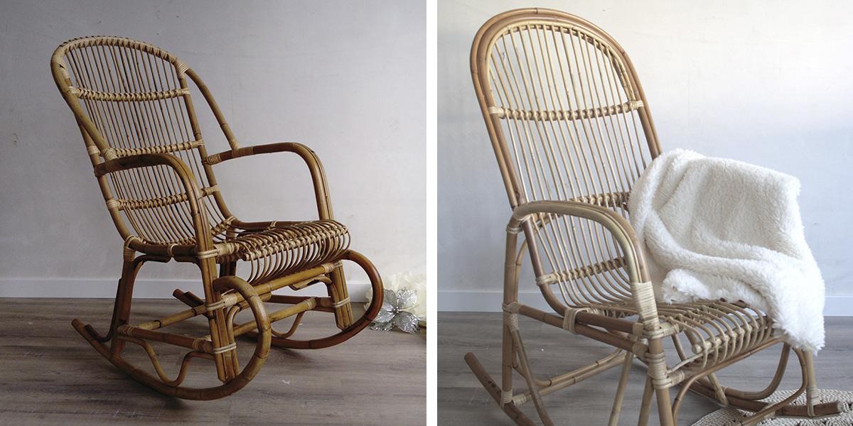 Mecedora de mimbre