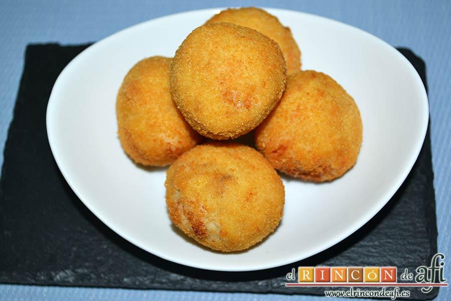 Croquetas de bonito, sugerencia de presentación
