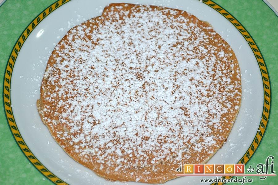Tortitas de manzana y canela, sugerencia de presentación