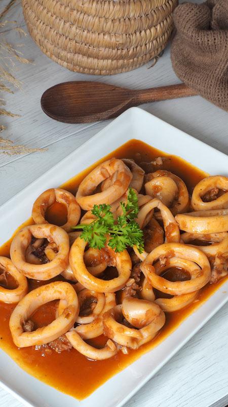 paso a paso calamares en salsa