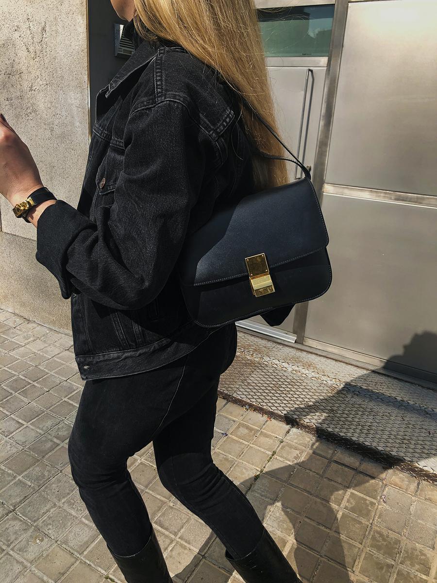 Trini | Balenciaga denim jacket Chanel boots