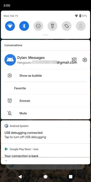 Beta de Android 11 - Conversaciones