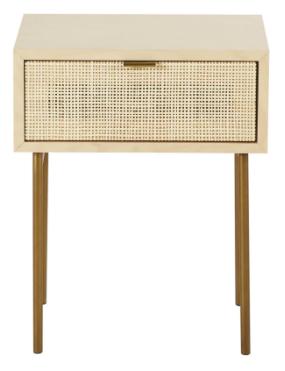 Mesita de mimbre para el dormitorio