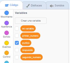 Mostrar variables en pantalla