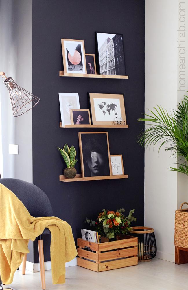 LA PARED DE ACENTO DEL SALON DE UNA PAREJA JOVEN | Decoración