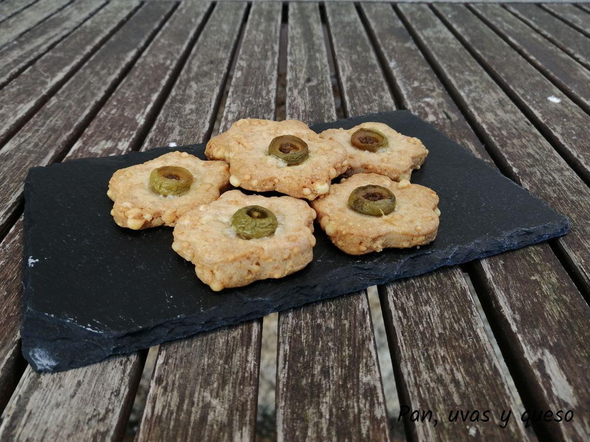 galletas de queso thermomix - pan uvas y queso