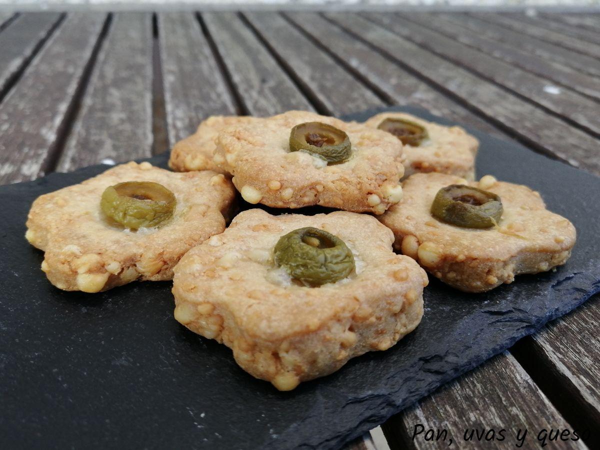 galletas de queso thermomix - pan uvas y queso