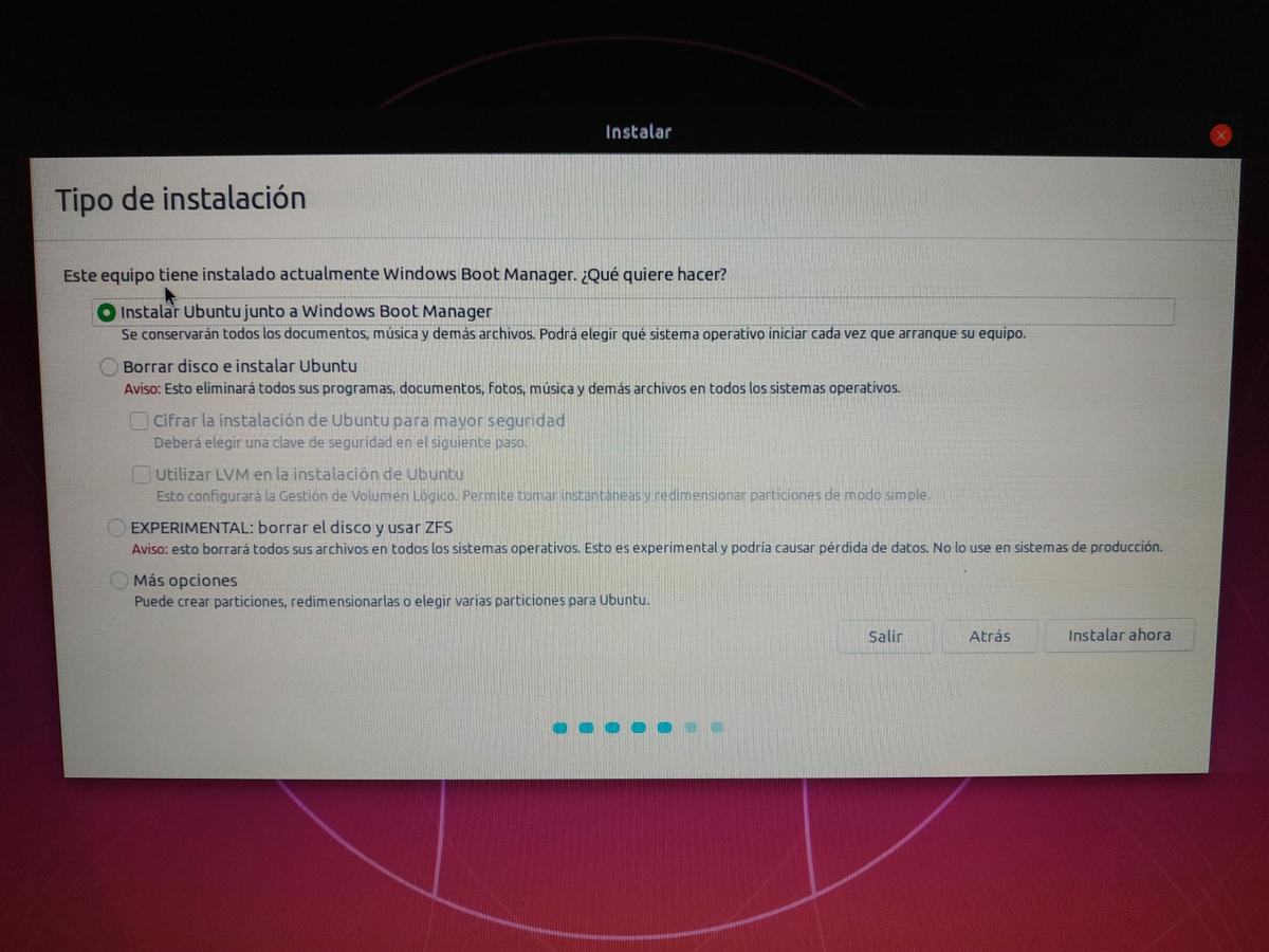 instalar ubuntu junto a windows 10 