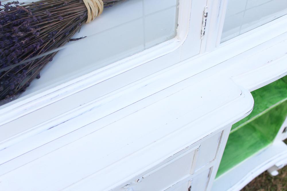 restaurar una vitrina, muebles antiguos, vitrina blanca