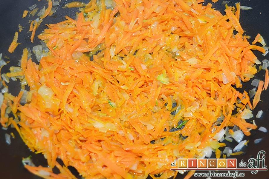 Albóndigas de verduras, dejar rehogar unos minutos