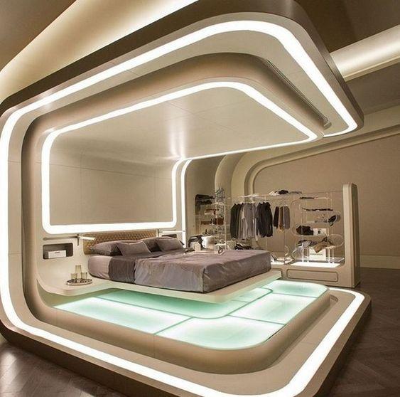 dormitorio futurista tendencia