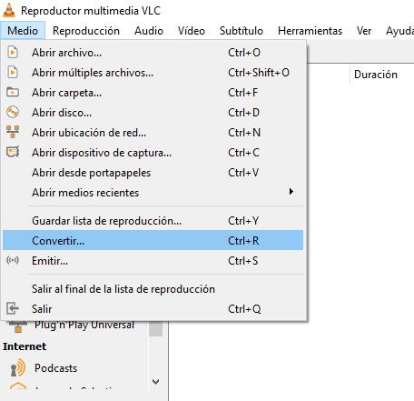 en este paso se marca convertir en vlc