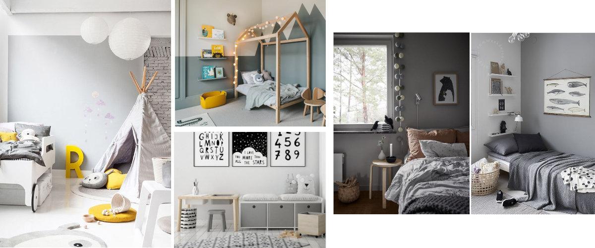 Dormitorios infantiles en color gris