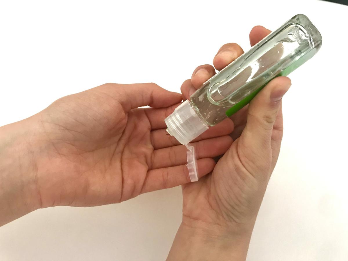 Gel antiséptico de manos.
