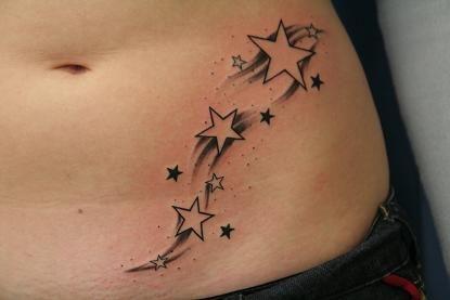 Tatuaje de estrella fugaz