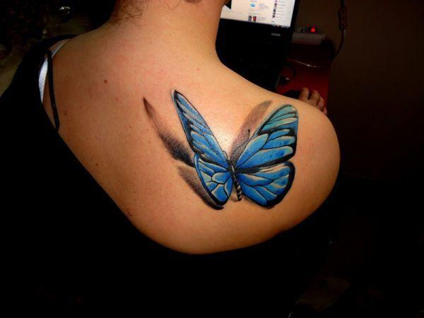 Tatuaje de mariposa en 3D