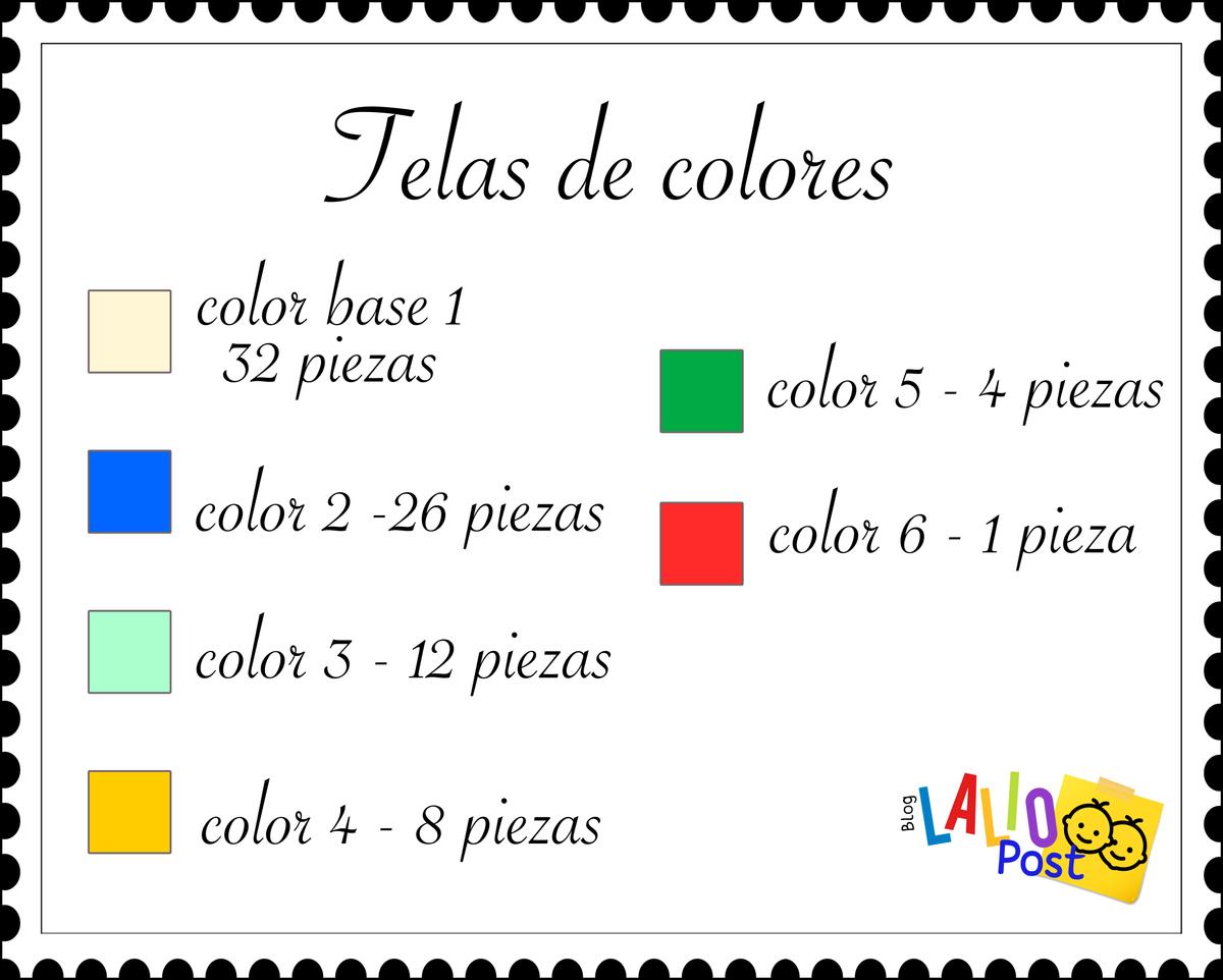 Colores necesarios para hacer una colcha de patchwork