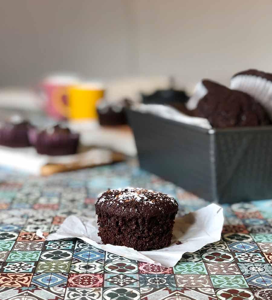 receta magdalenas integrales de chocolate