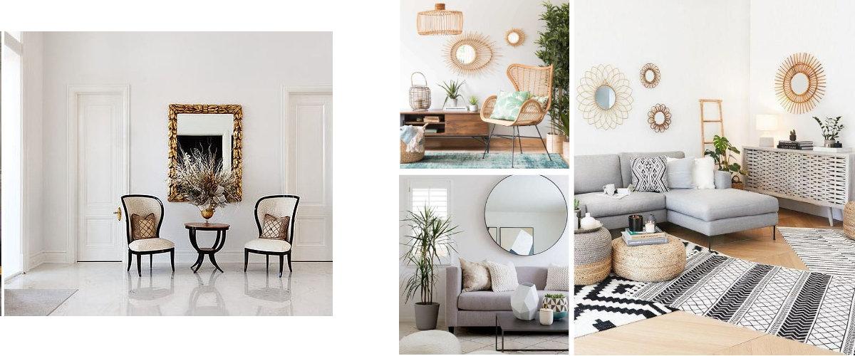 Espèjos para decorar la pared