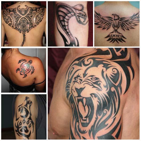 Tatuaje tribal con silueta de animal