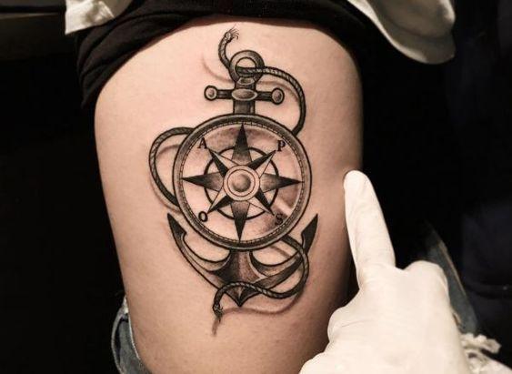 Diseño de tatuaje para hombres de anclas