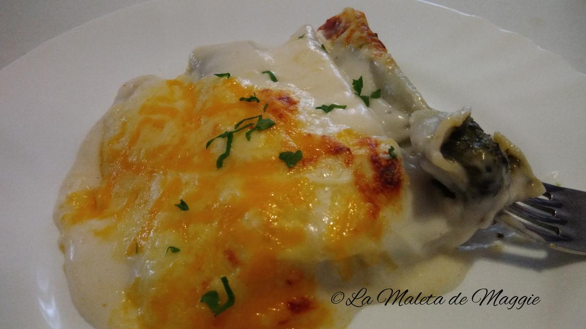 Canelones de espinacas