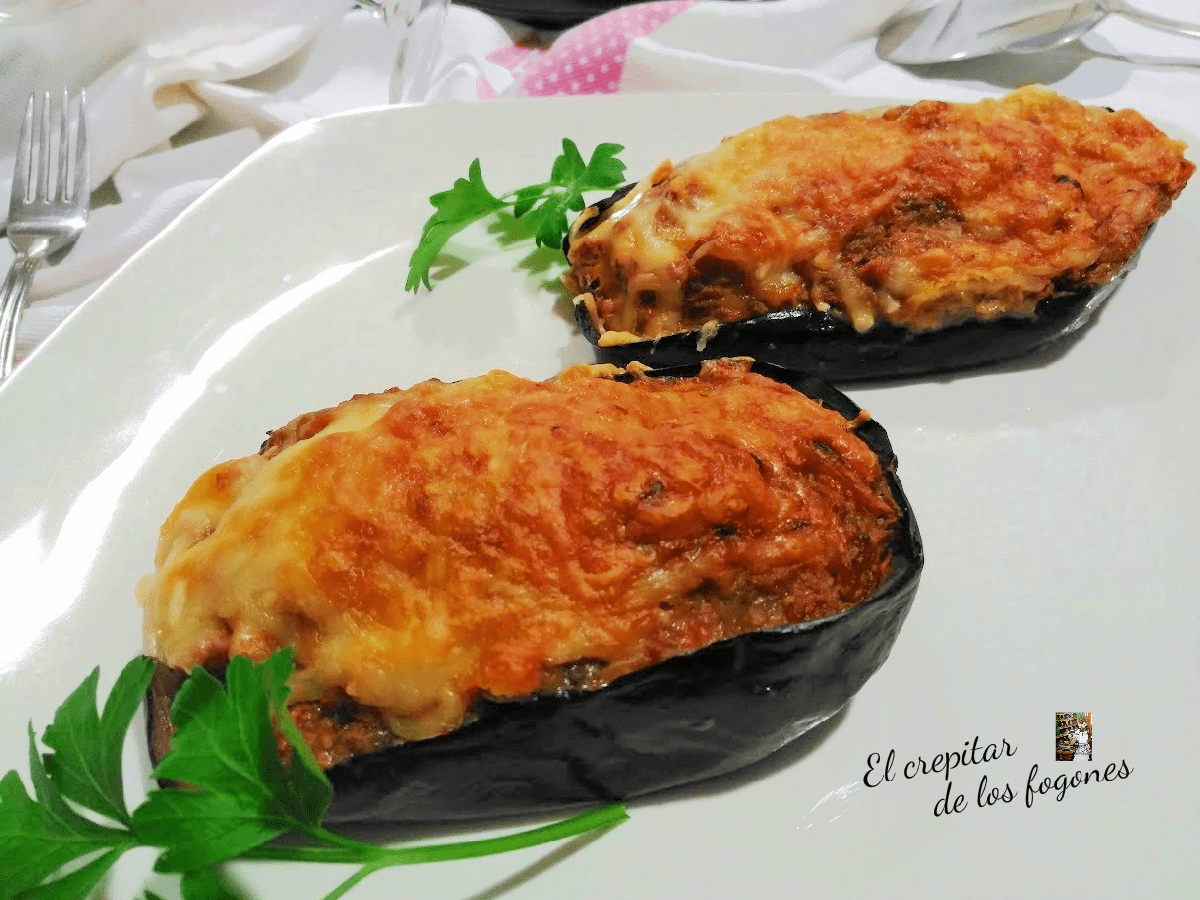berenjenas con crema de queso