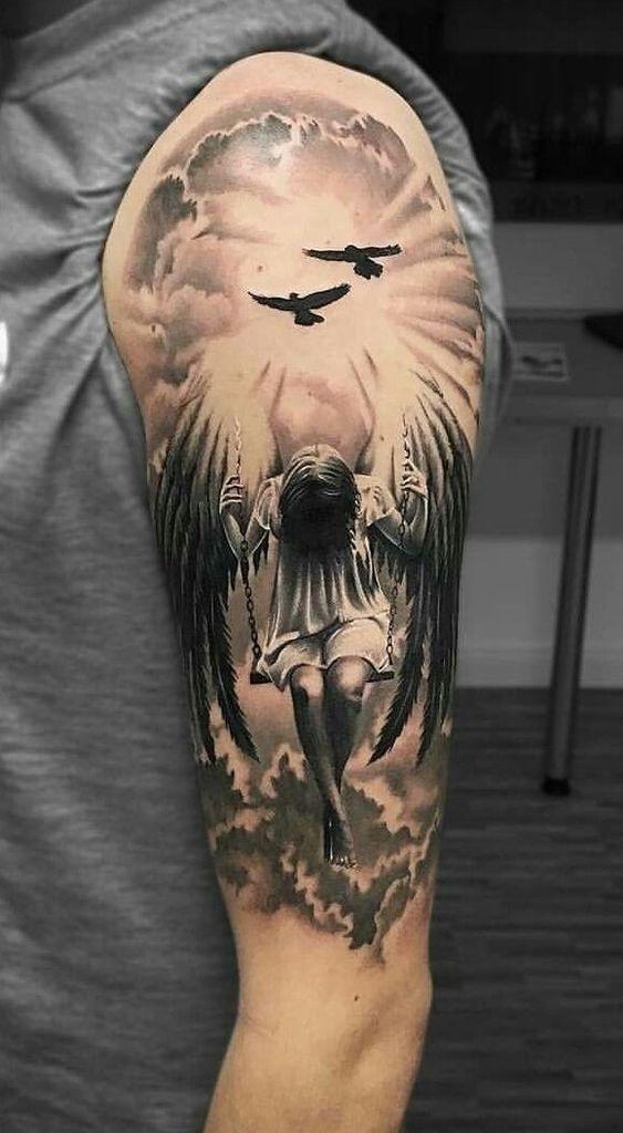 Diseños de tatuaje de Ángel para hombres