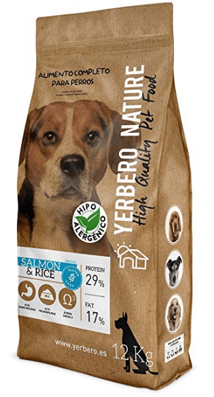 YERBERO Nature Salmon & Rice - Pienso hipoalergénico para perros