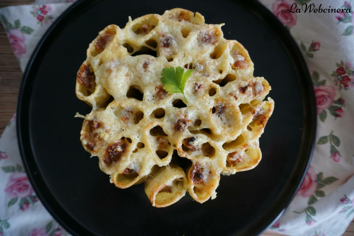 paccheri rellenos de berenjena