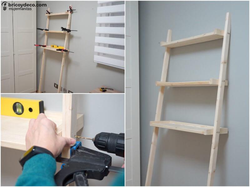 construir una estantería escalera