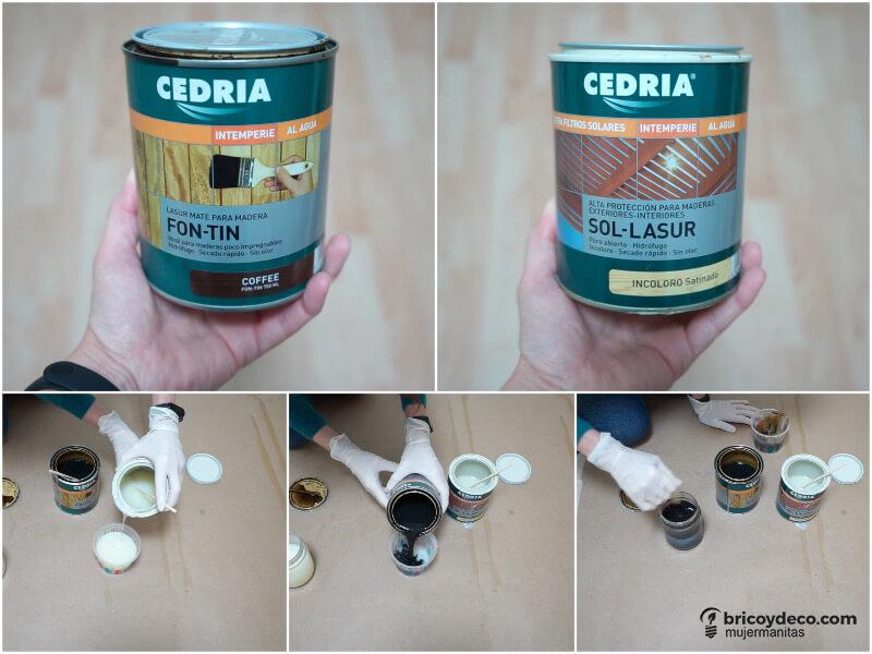 cómo rebajar el tono del lasur