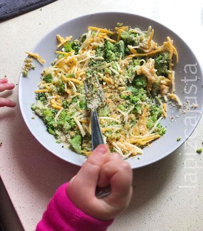 ingredientes nuggets bien mezclados