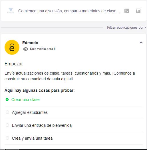 Primer post en Edmodo