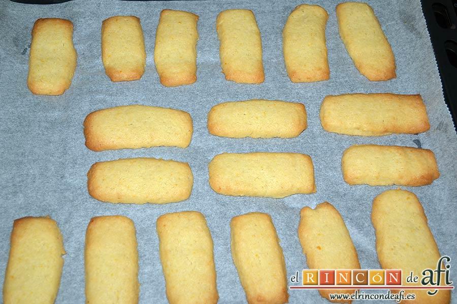 Lenguas de gato de naranja, hornear