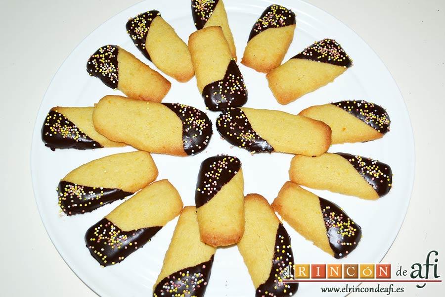 Lenguas de gato de naranja, sugerencia de presentación