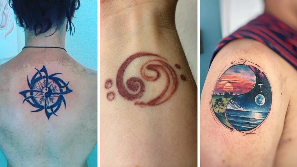 Tatuajes de yin y yang a Color
