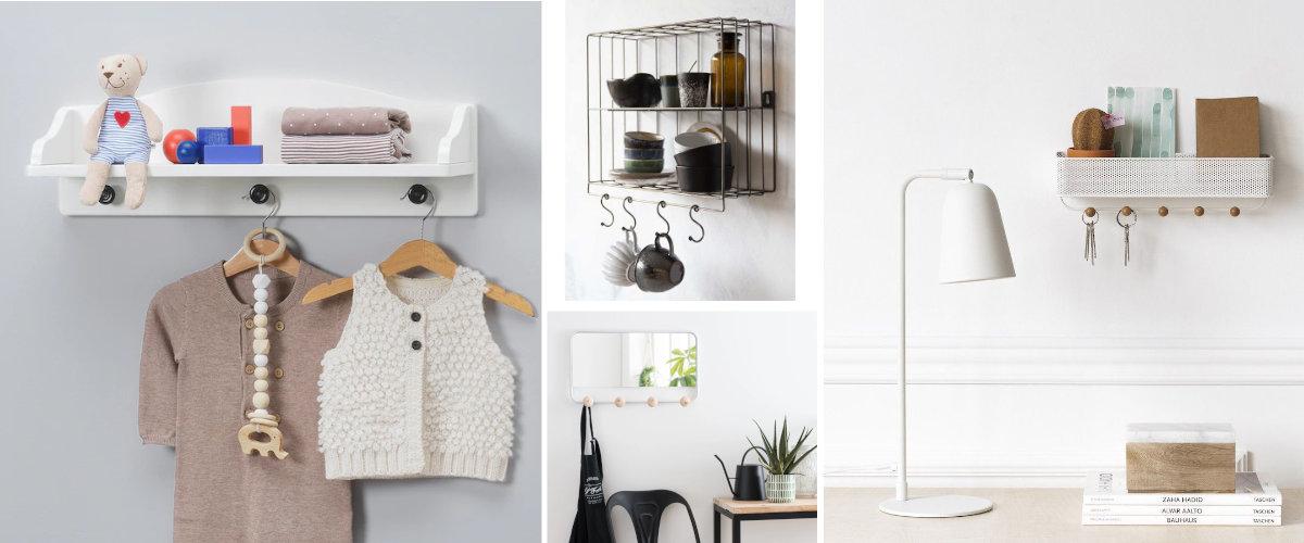 Perchero con estante o espejo