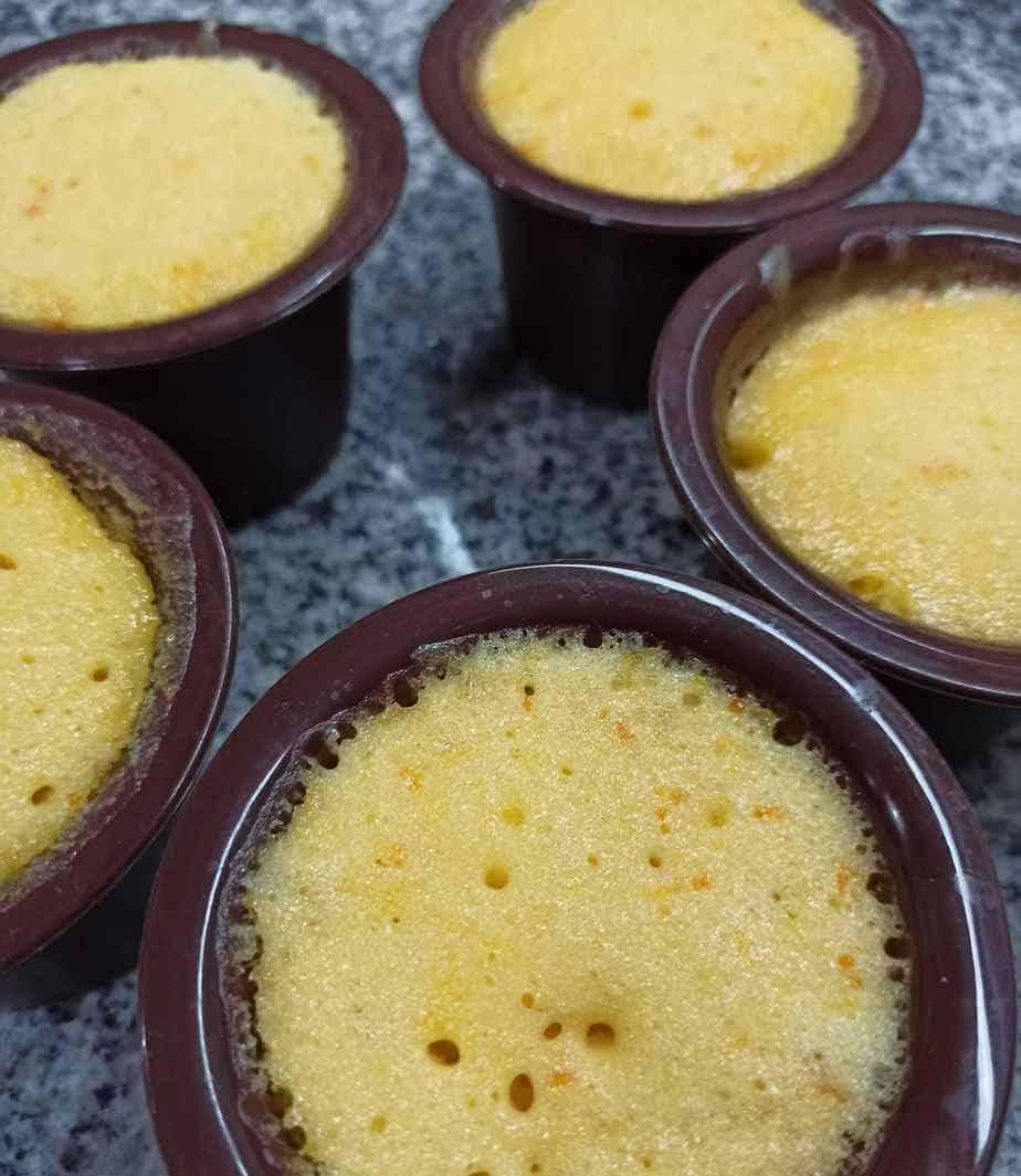 bizcocho de mandarina en el microondas