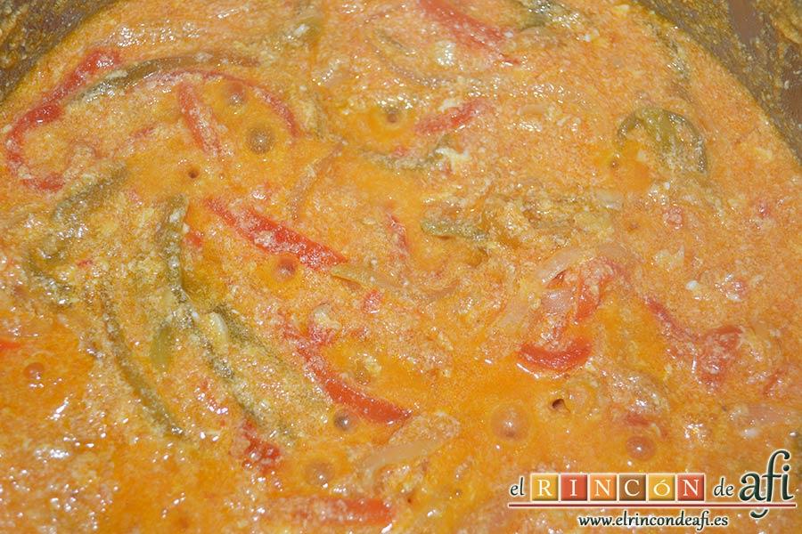 Pimentada, seguir hasta que hayan cuajado